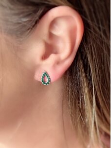 Earrings EMERALD LEAF