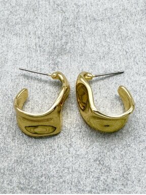 Earrings RUMPLED GOLD