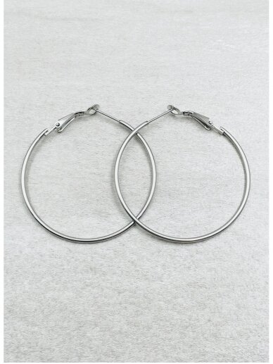 Auskarai rinkės SILVER HOOPS 1