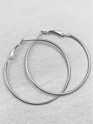 Auskarai rinkės SILVER HOOPS