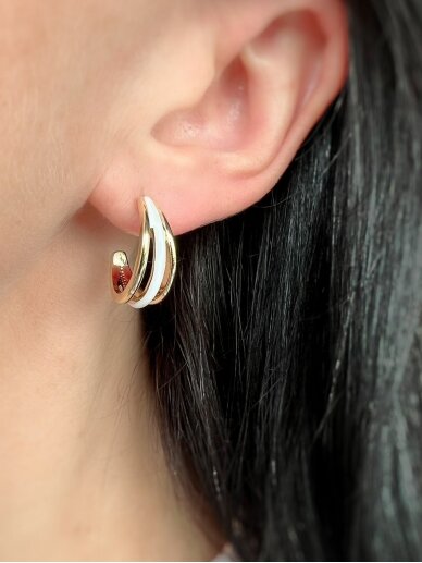 Earrings WHITE CIRCLE 1