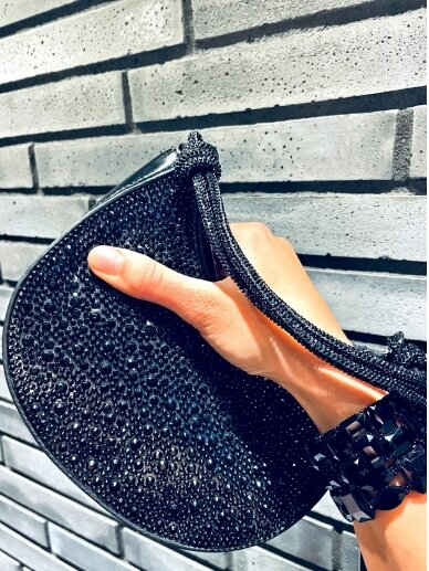 Black glitter handbag