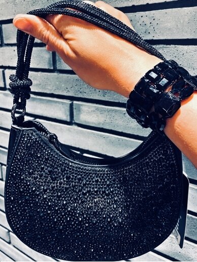 Black glitter handbag 1