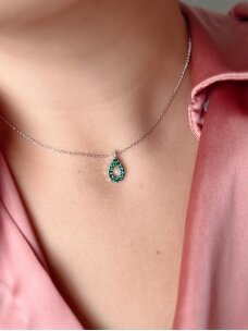 Necklace EMERALD LEAF