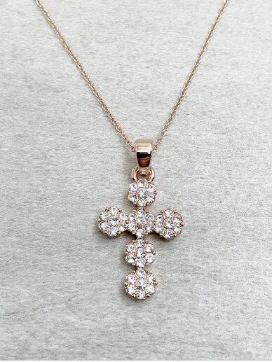 Kaklo papuošalas SPARKLING CROSS 1