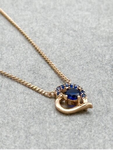 Necklace SAPPHIRE HEART 2