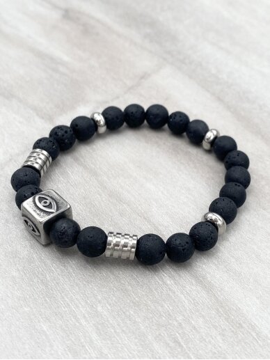 Lava stone bracelet EVIL EYE 2