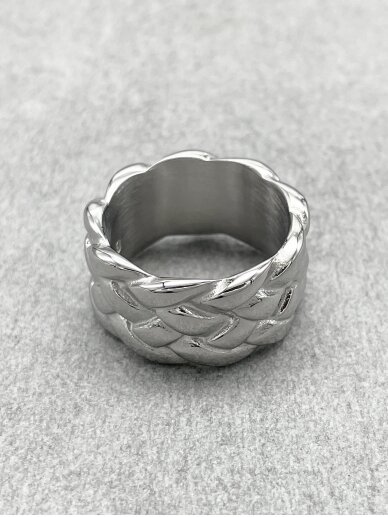 Steel braided ring