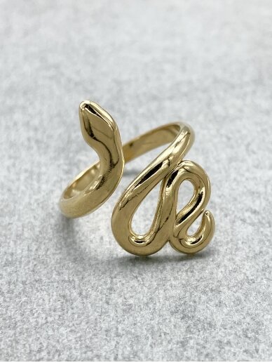 Stainless steel ring SERPENTINE