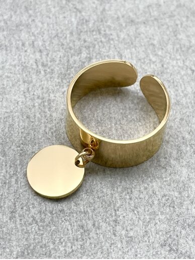 Stainless steel ring GOLDEN SUNRISE