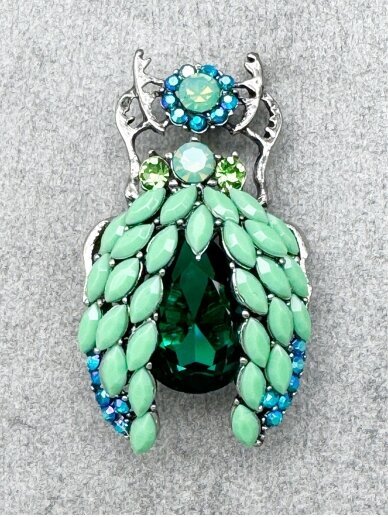 Brooch MINT BEETLE